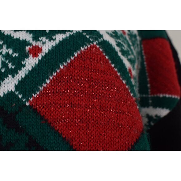Vintage 90s Acrylic Christmas Ugly Sweater size M - Picture 6 of 10